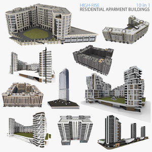 high-rise residential buildings 3D model