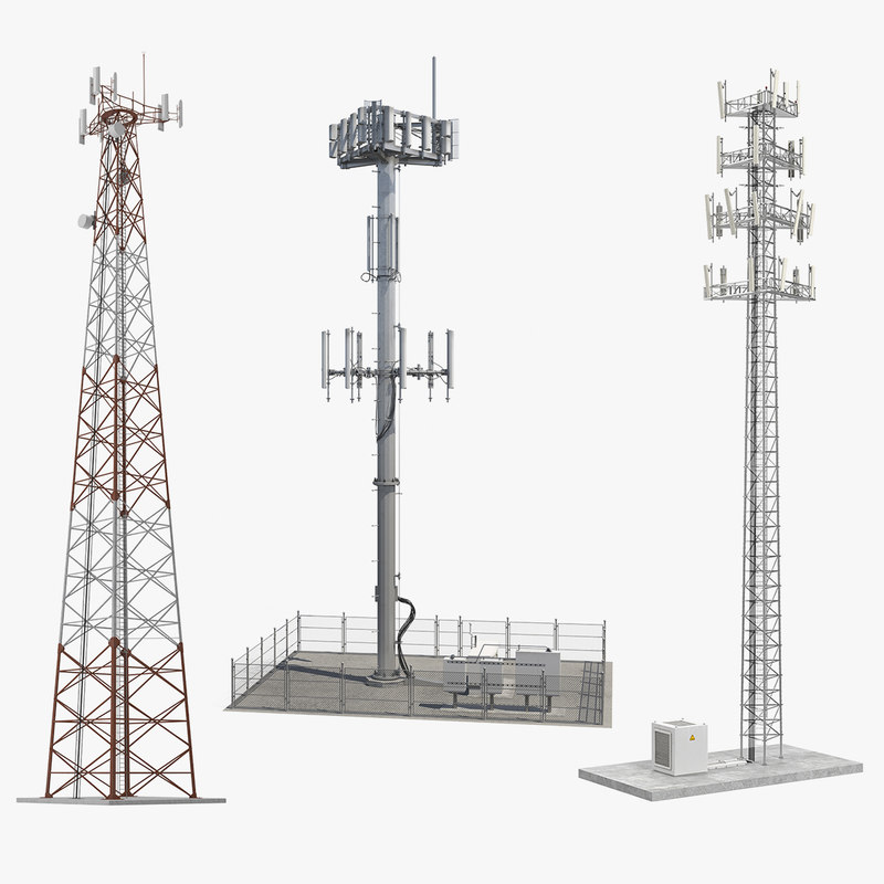 Cellular Towers Cell 3d Model Turbosquid 1392203