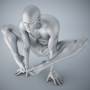 yoga man 3D model