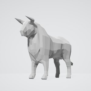 spanish fighting bull 3D model