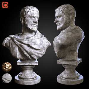 bust roman emperor 3D model