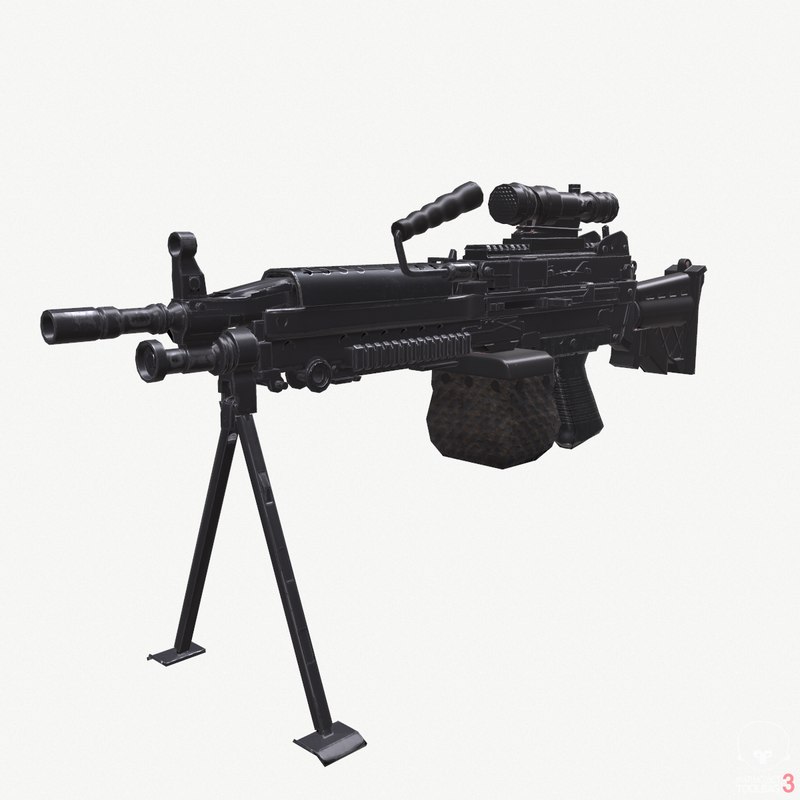 3D m249 machine gun model - TurboSquid 1392265