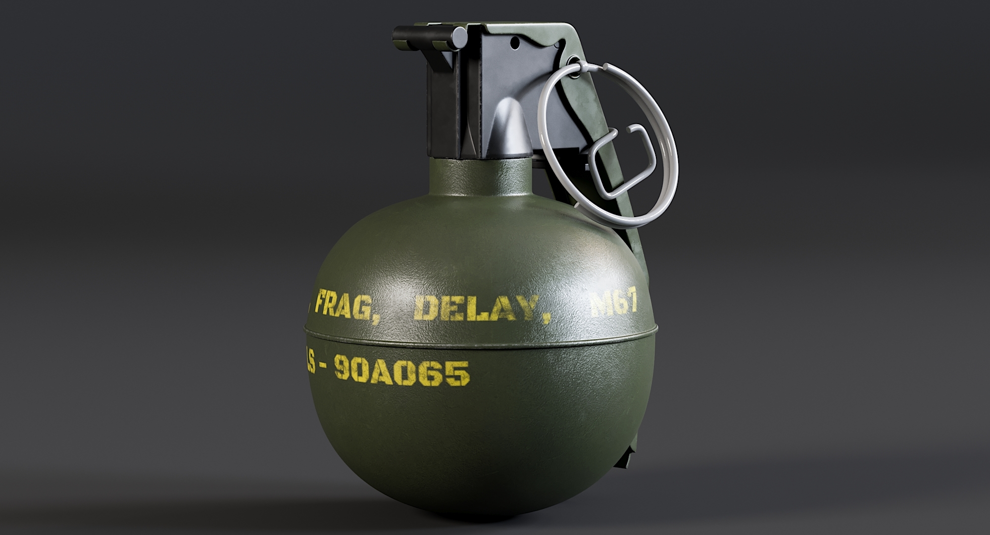 Tmc m67 frag grenade model TurboSquid 1392422