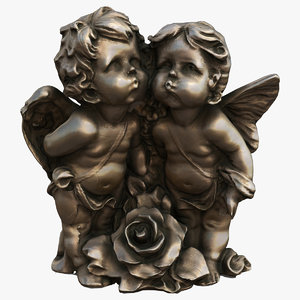 angels statuettes 3D model