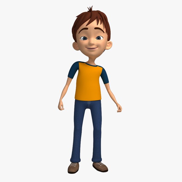 cartoon character kid 3d model