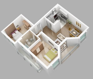 Floor Plan 3D Models for Download | TurboSquid