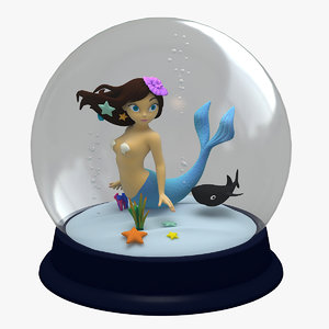 cartoon mermaid 3D