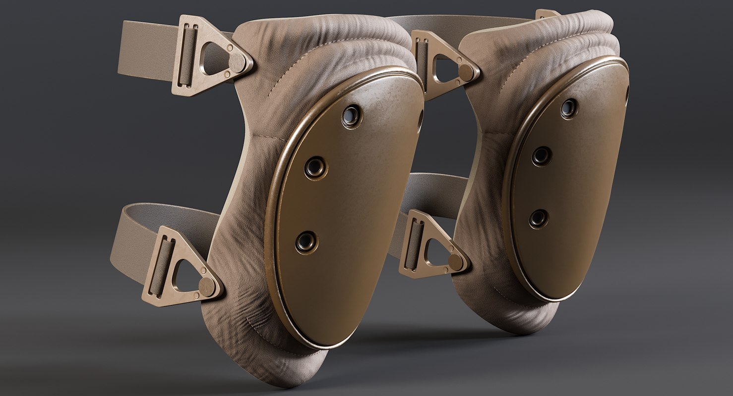 Knee pads coyote 3D model TurboSquid 1392465