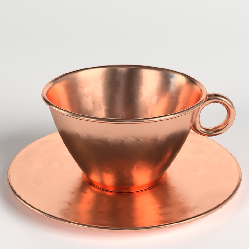 Pure copper tea cup 3D model TurboSquid 1392523