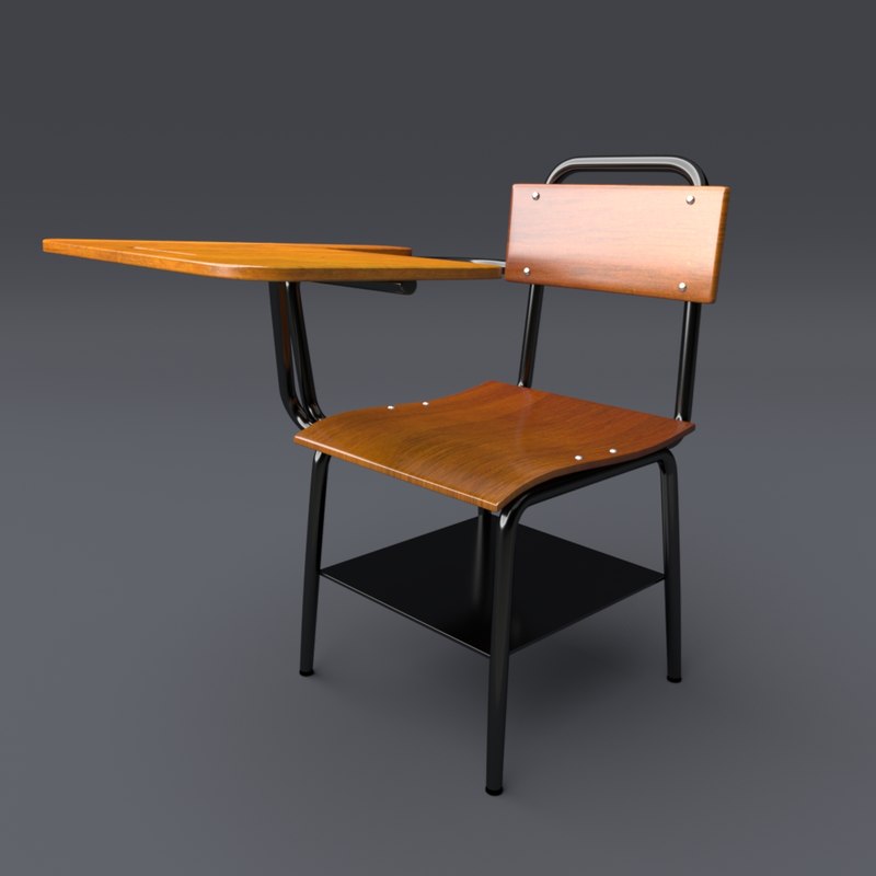 School chair model TurboSquid 1392581