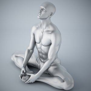 man yoga 3D model