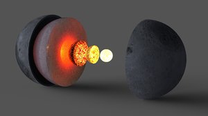 moon structure animation model