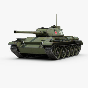 3D ww2 russian tank gun model