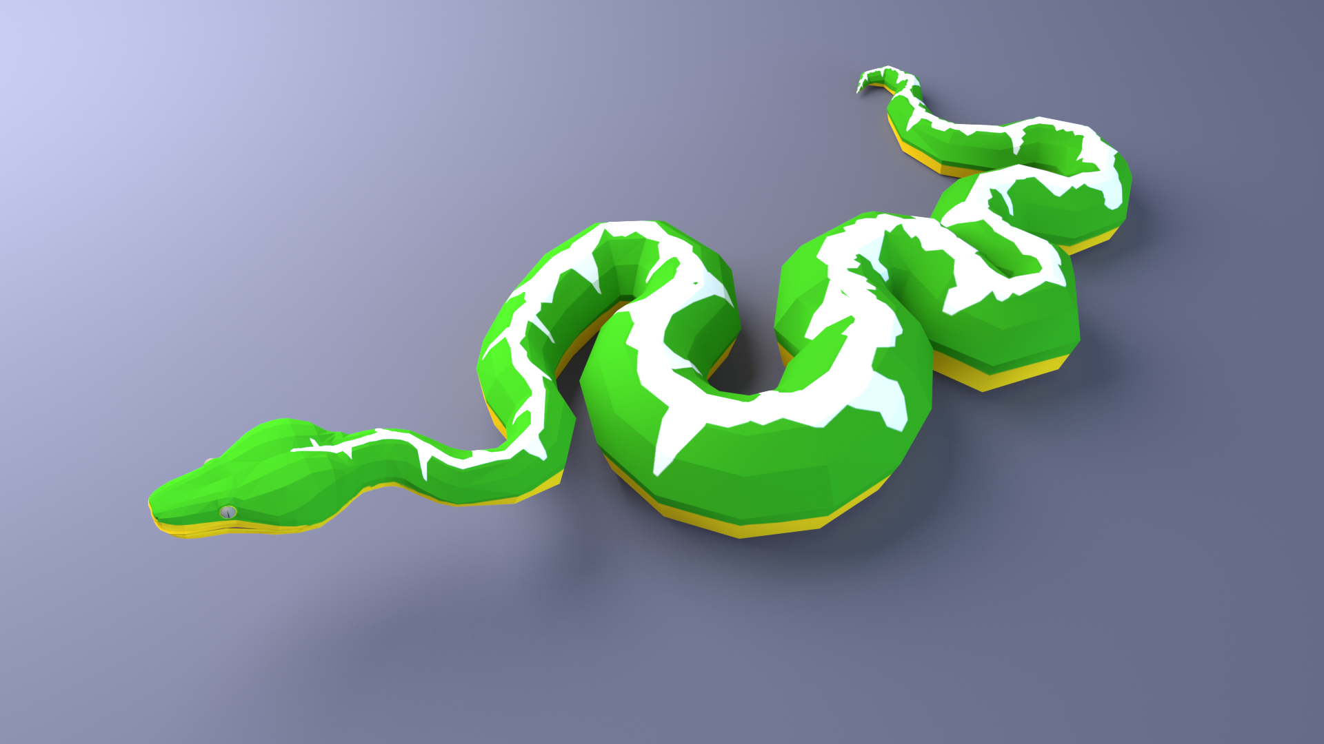 3d emerald tree boa reptile