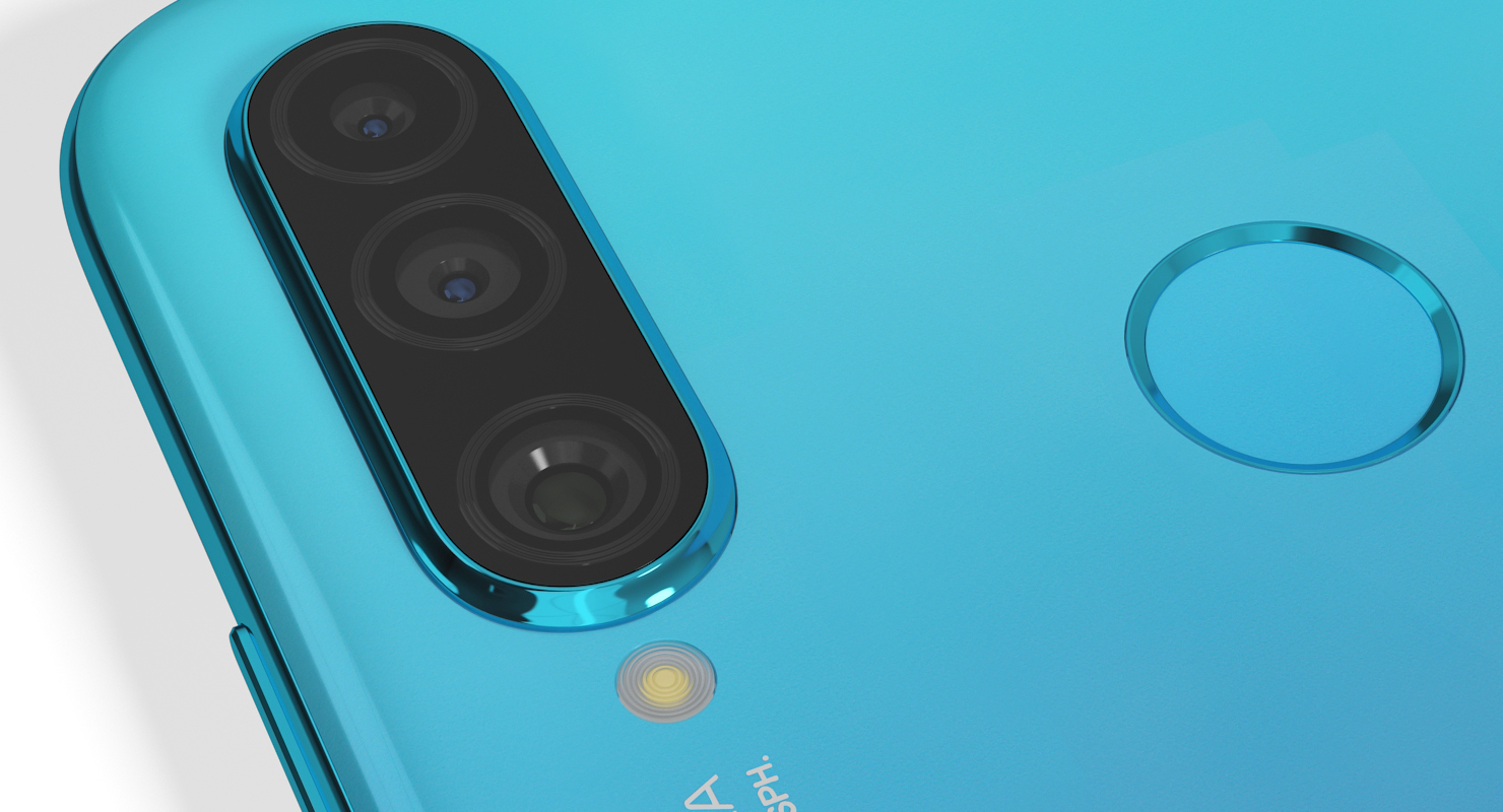 华为p30lite孔雀蓝3d模型