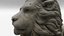 3D stone lion sculpture model