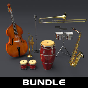 3D musical instrument model