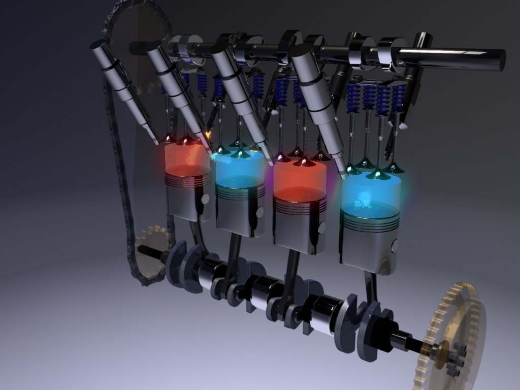 3D engine cylinder combustion model - TurboSquid 1393011