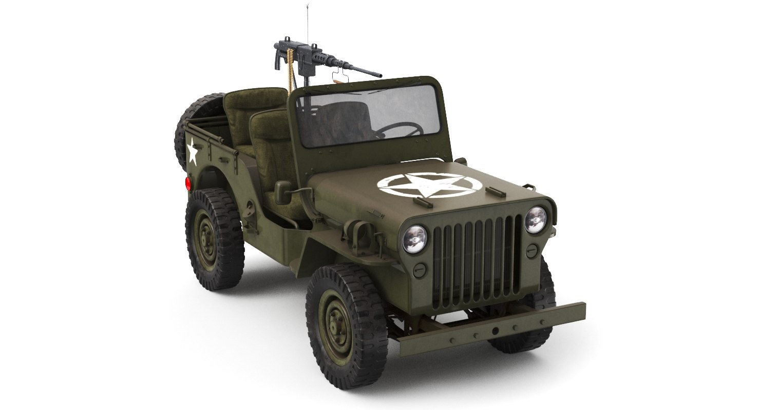 Real willys army jeep model TurboSquid 1393247