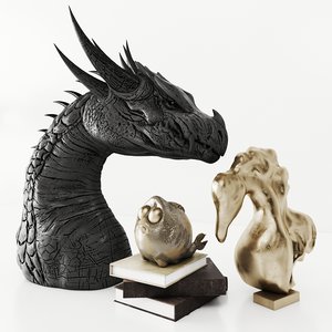 3D model decore dragon