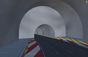 road crossroad tunnel model