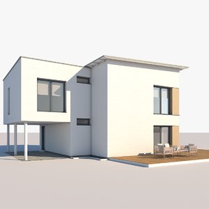 3D model contemporary house