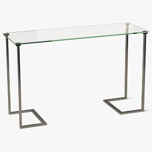 rectangle console table metal 3D