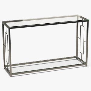 3D rectangle console table metal model