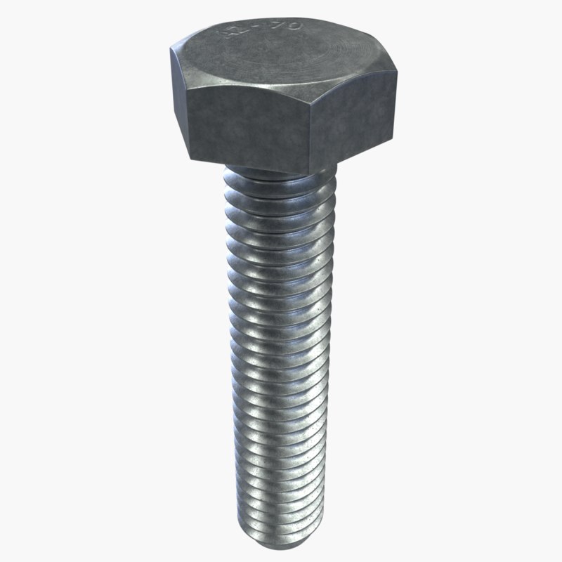 Hex bolt m6x30 3D model - TurboSquid 1393280