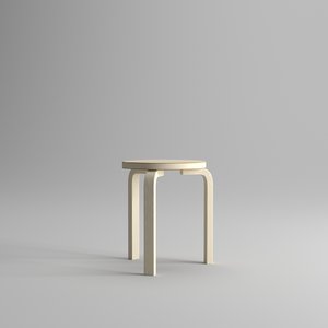 3D alvar stool 60 furniture model