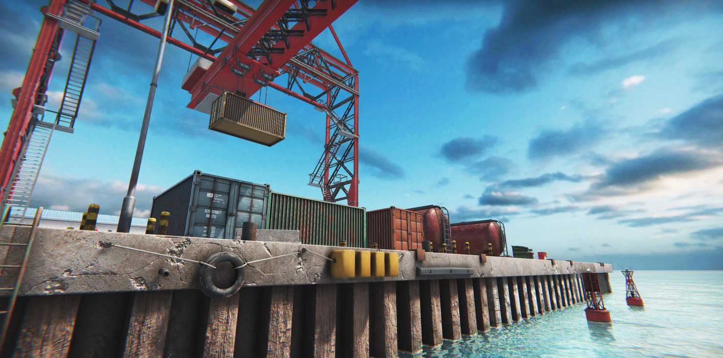 3D module based harbor creator model TurboSquid 1393339