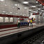 subway station metro train model