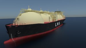 lng carrier ship 3D model