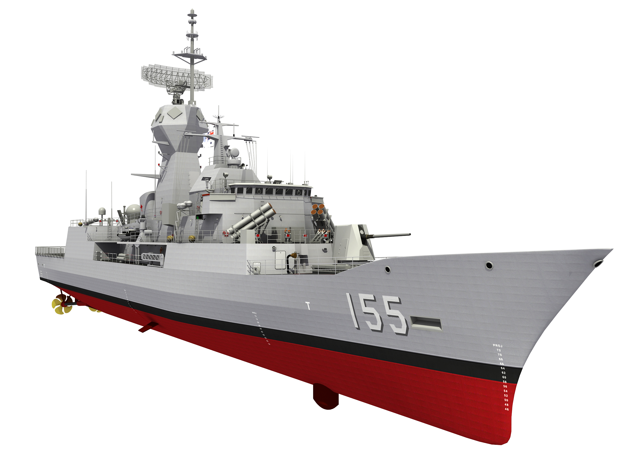 anzac meko级护卫舰hmas ballarat ffh 1553d模型