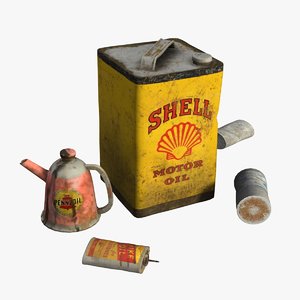3D model vintage canisters