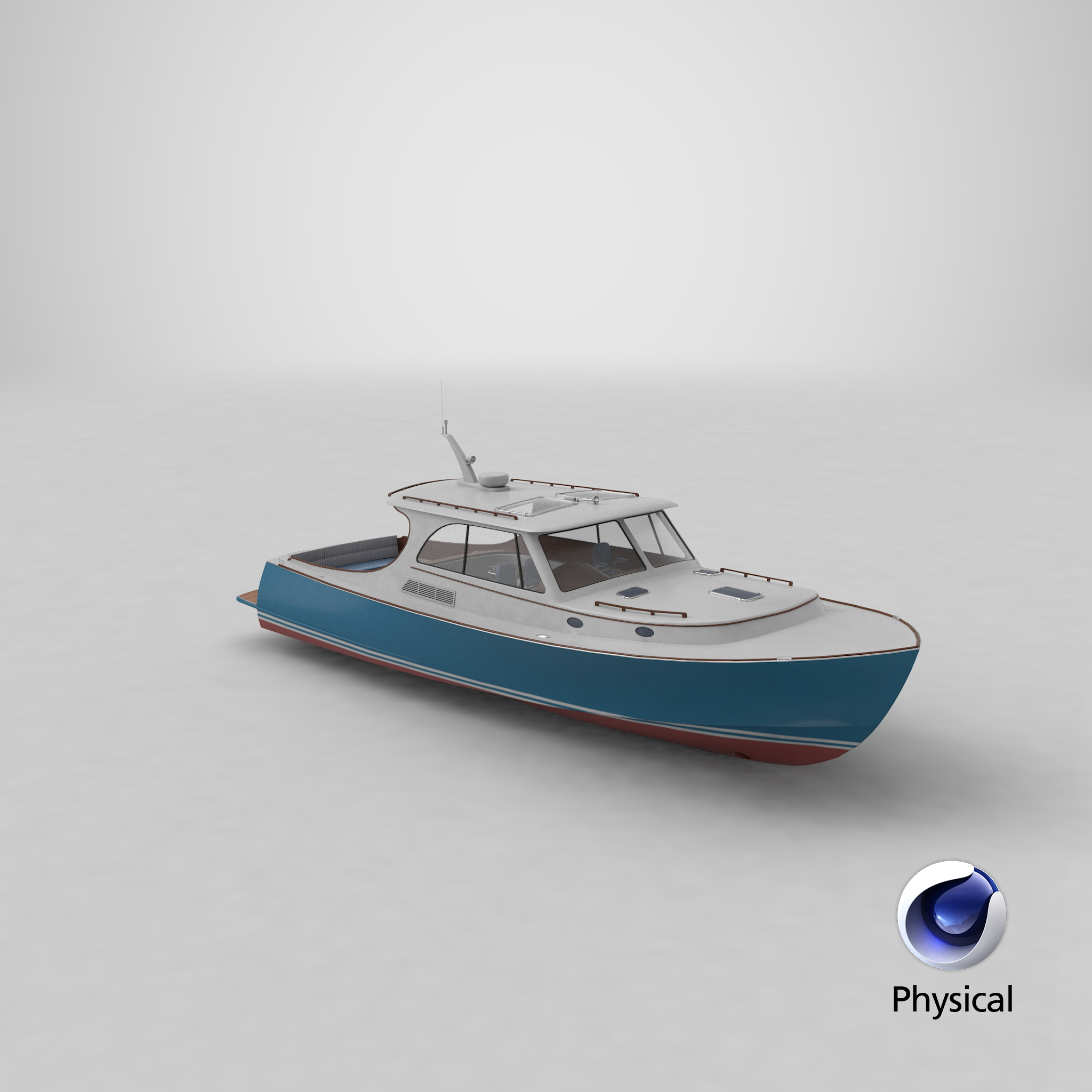 游艇野餐船3d模型