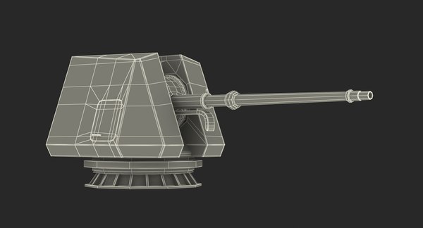 Oto melara 76mm gun 3D model - TurboSquid 1394318