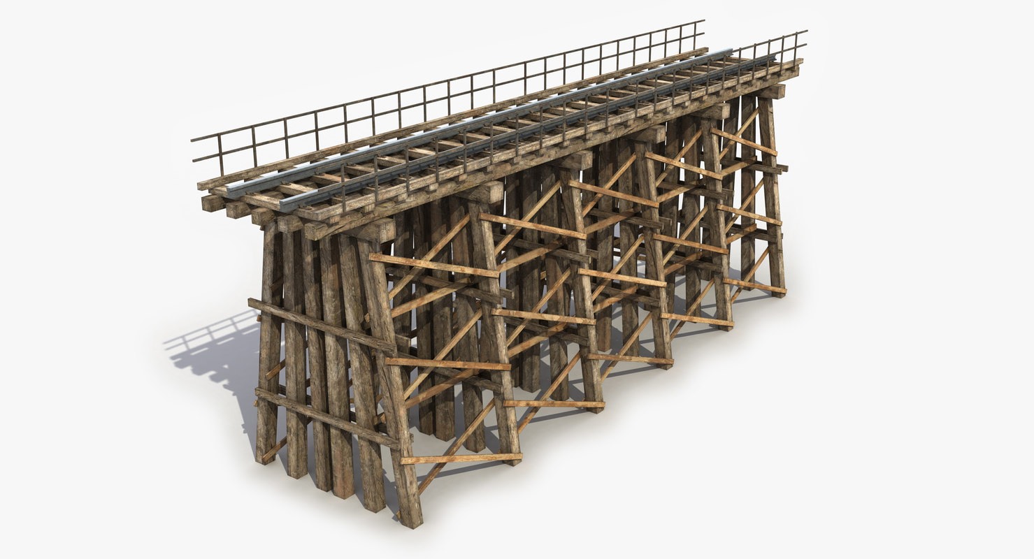 wooden railway bridge