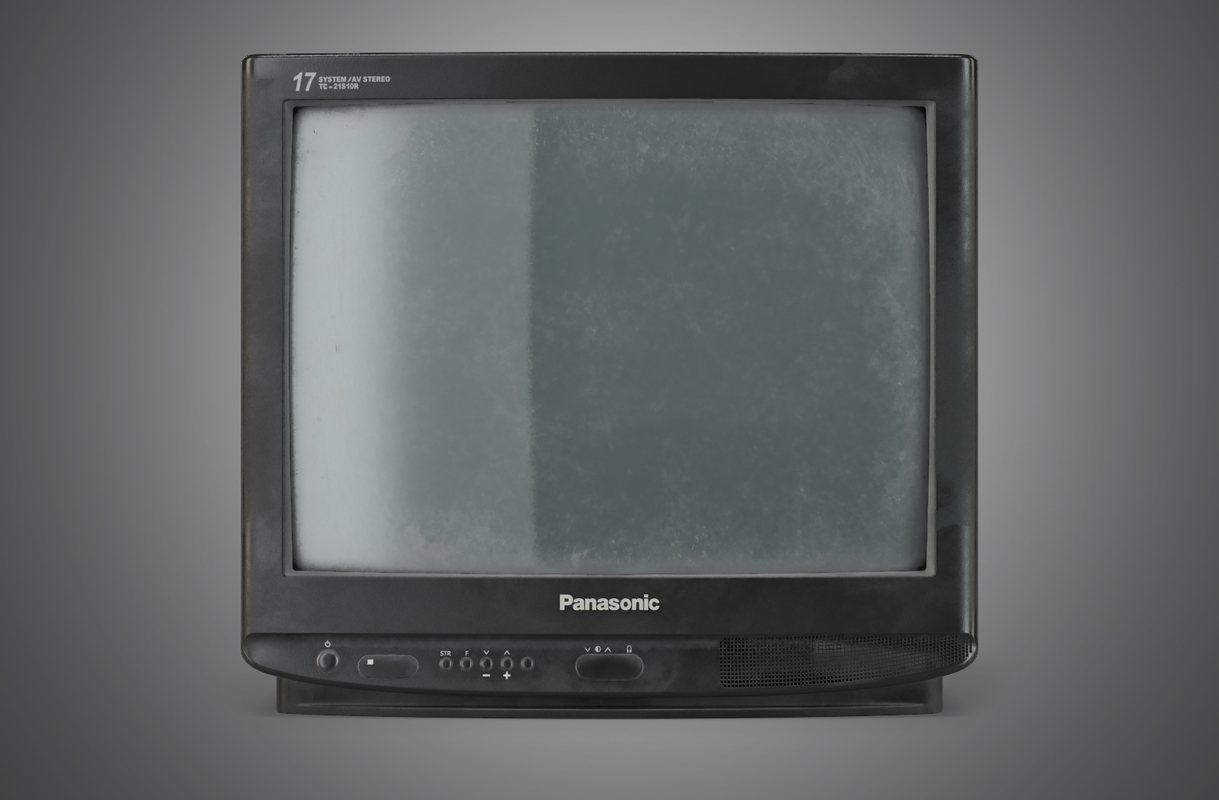 modelo 3d TV antigua Panasonic TC21 TurboSquid 1365876