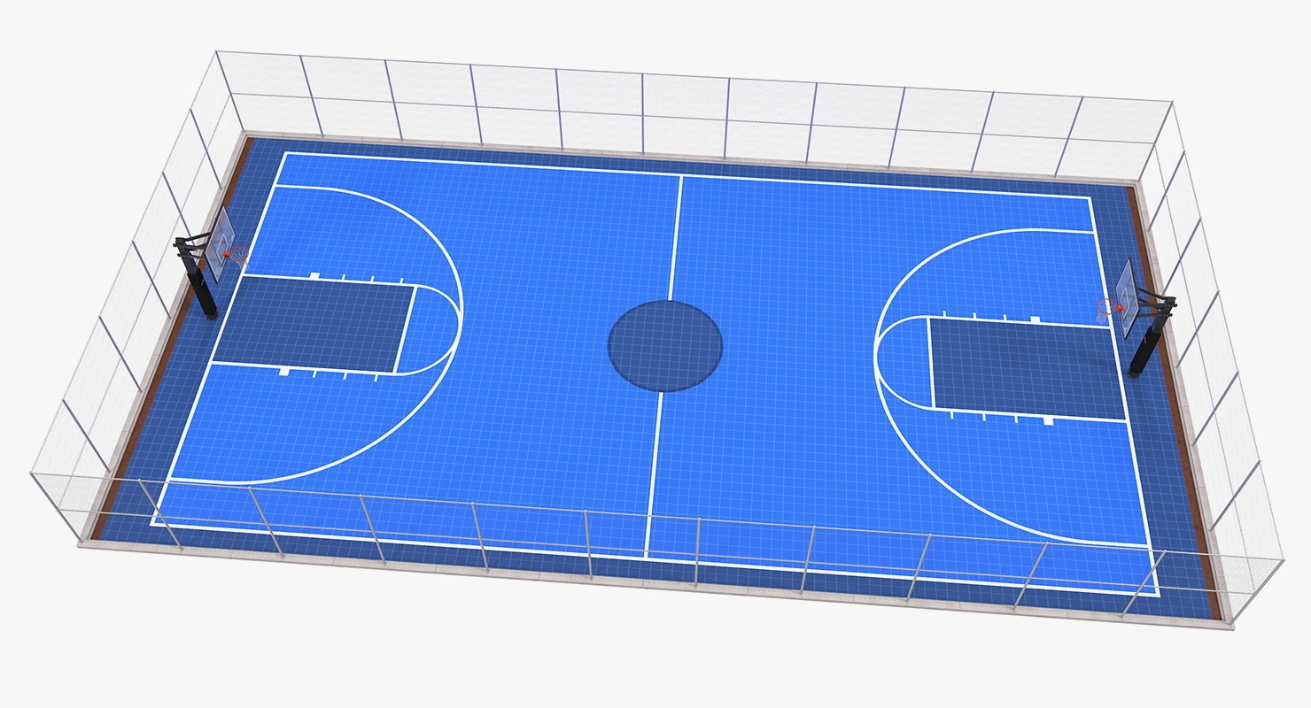 室外籃球場3d模型