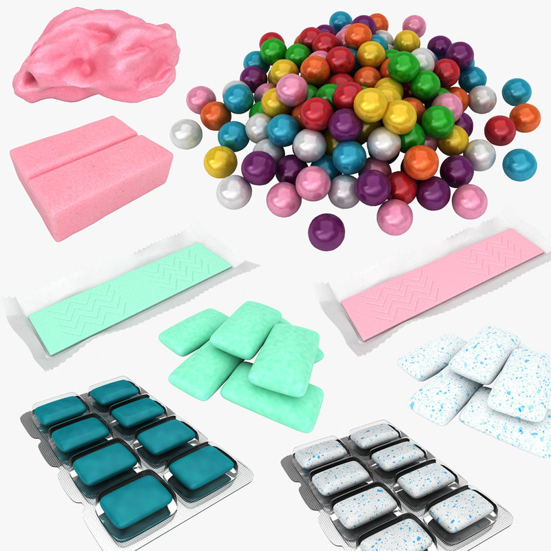 3D gum chewed bubble TurboSquid 1393819