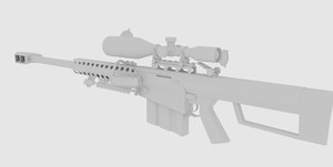 3D model barrett sniper
