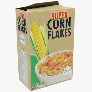 corn flakes pack 3D model