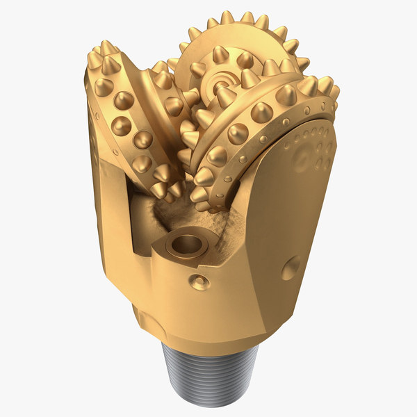 Tricone button bit 3D model 