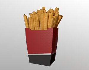 3D model french fries