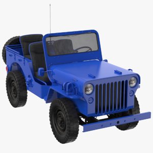 3D real willys jeep