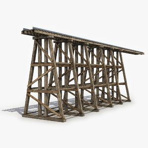 modeled railway bridge fbx