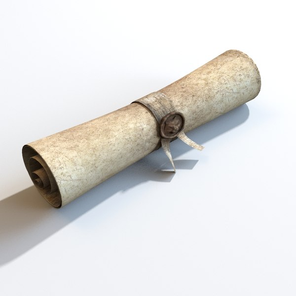 Medieval scroll 3D model - TurboSquid 1394106