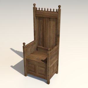 medieval throne 3D model