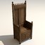 medieval throne 3D model
